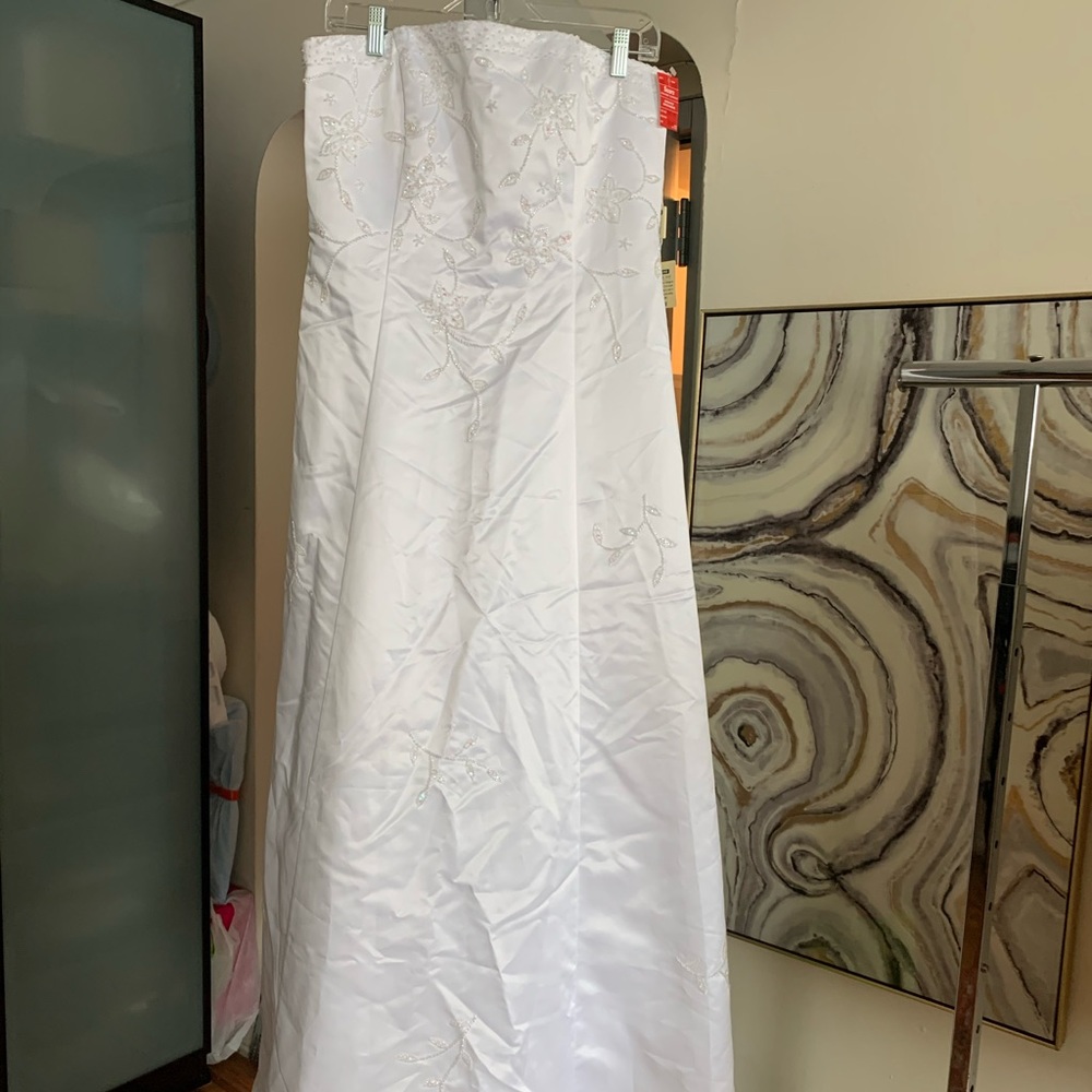 Sears Jessica petite white ball dress